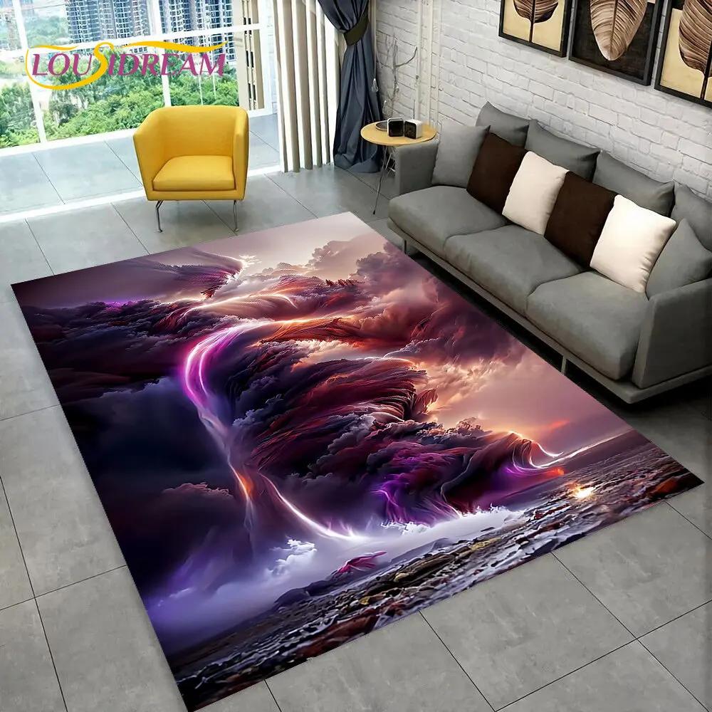 3D Natural, Tornado, Cloud Twister, большой коврик, ковер для гостиной, спальни, дивана, коврик для украшения, нескользящий напольный коврик