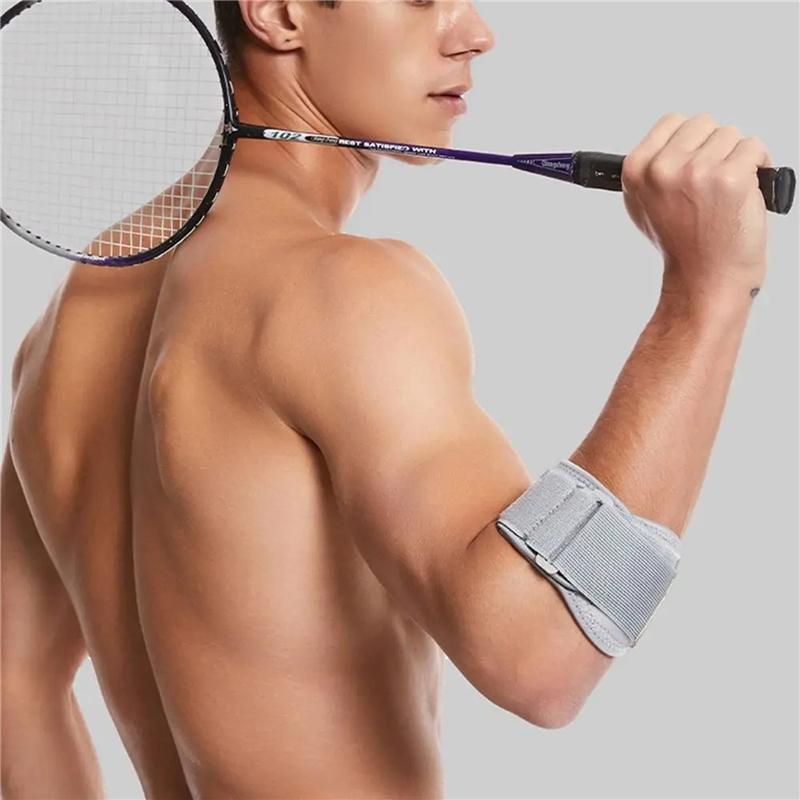 Защитная накладка на локоть Утолщенные регулируемые эластичные налокотники Удобный рукав для руки Впитывающий пот Противоскользящий локтевой бандаж