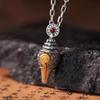 Aishang Right-Handed Spiral Pendant, Tibetan Style Amulet, Ethnic Style Protective Amulet, Direct Sale