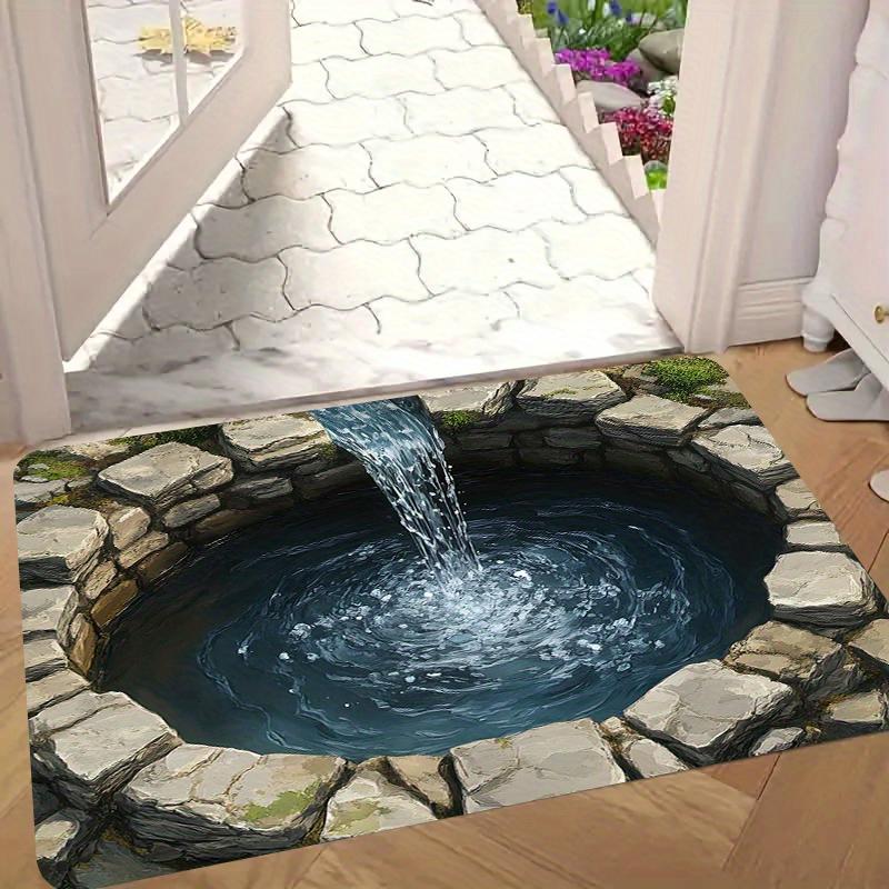3D коврик-водопад для прихожей | Креативные напольные коврики | Уникальный декор для входа в дом Противоскользящий ковер можно стирать в машине