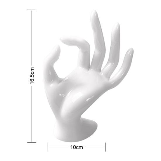Подставка для демонстрации рук Гладкая и плоская Декоративный пластик Подставка для демонстрации пальца ОК Модель руки