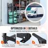 Refrigerant Tank Rack, with 2 x 30lbs and Other 3 Small Bottle Tanks, Cylinder Tank Rack 12.79x12.99x47.12 in, Refrigerant Cylinder Rack and Holders