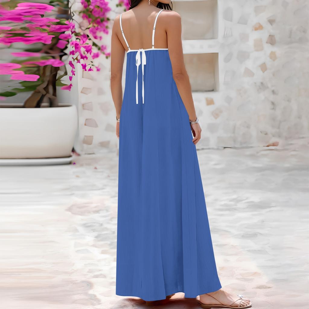 Женское повседневное модное длинное платье с V-образным вырезом и длинным рукавом с цветочным принтом