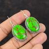 Copper Green Turquoise Earring 925 Sterling Silver Earrings Vintage Jewelry Gemstone Earring Gift For Mother Handmade Unique Design Earrings