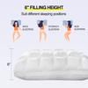 Подушки Queen Size Soft Support Queen Pillows 1 Pack для кровати, пушистая пуховая альтернативная подушка, роскошная гелевая подушка для отеля для сна на боку (белый)