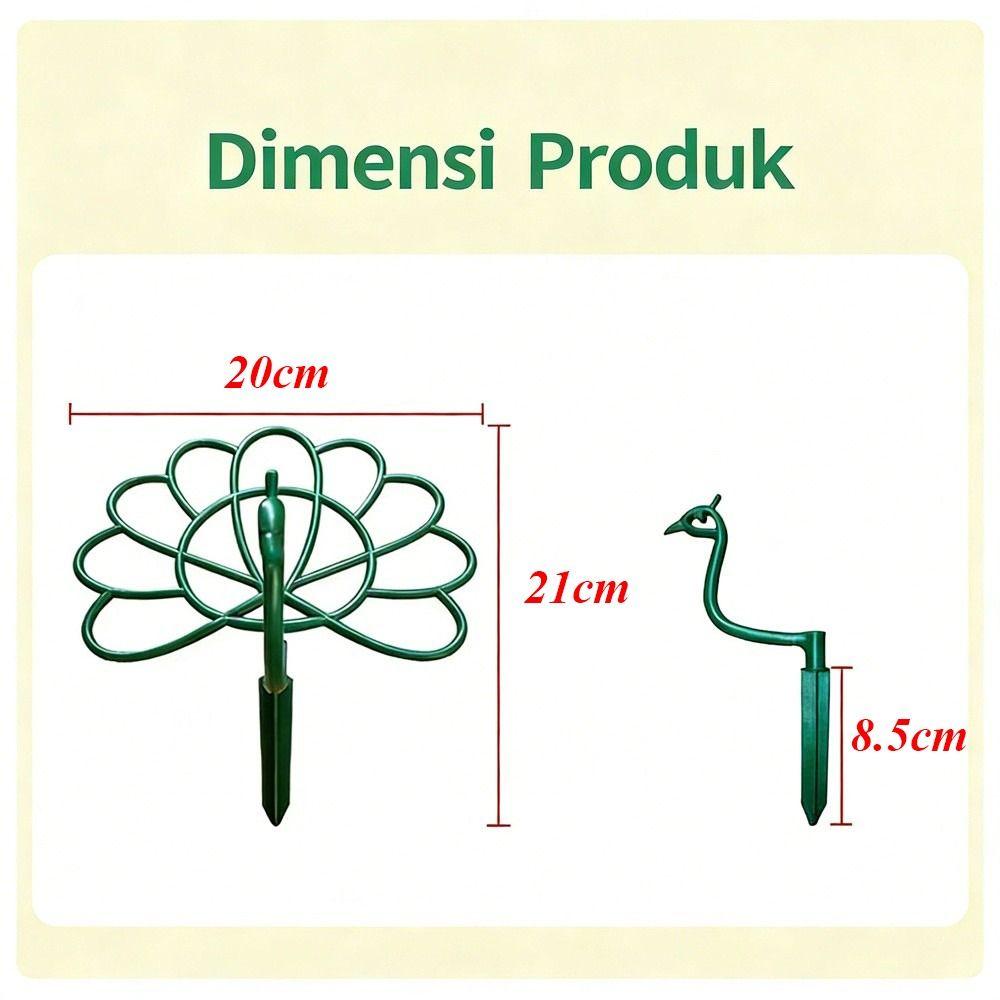 Outdoor Peacock Shape Trellis Stick Frame Garden Plant Stake Flower Climb Frame Courtyard Flowers