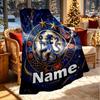 Custom Name Personalized Chelsea Football Club Print Blanket, Home Decor, Bedroom, Sofa, Camping, Couch, Gifts for Birthday Christmas