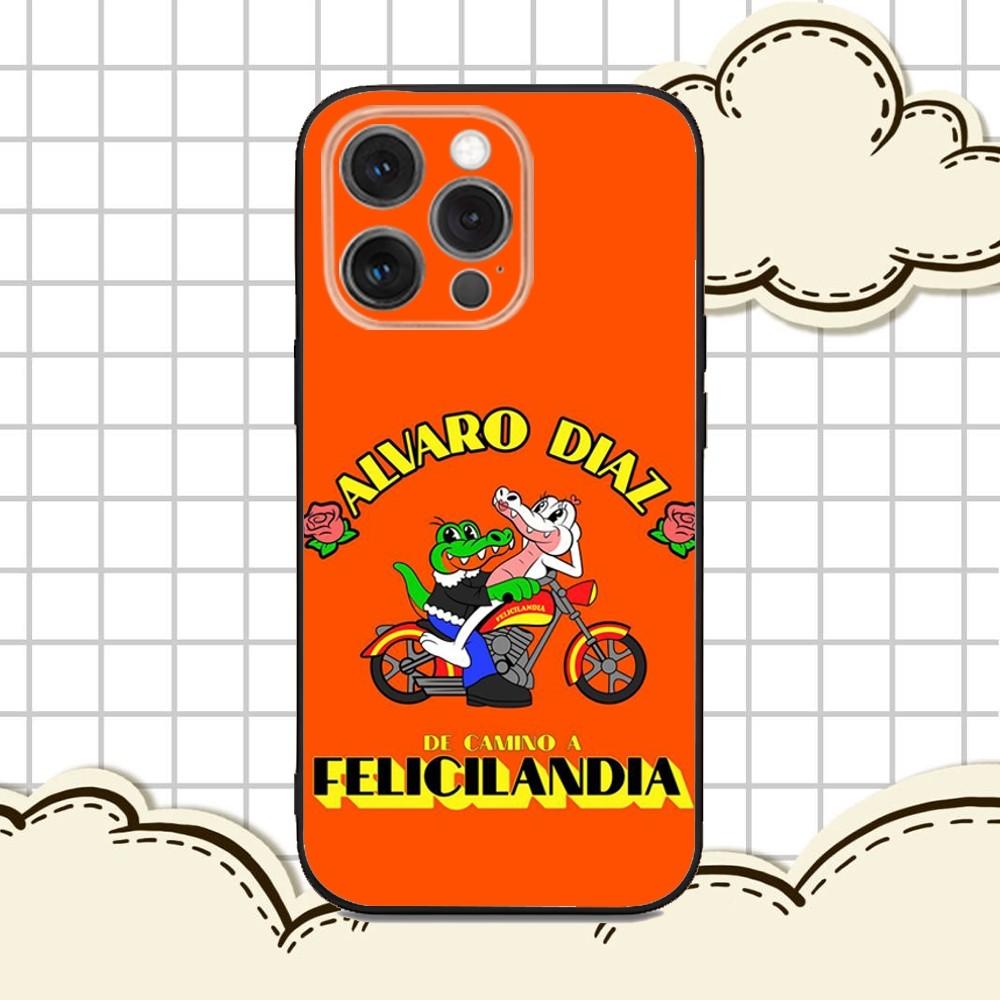 A-Alvaro COCO Diaz Чехол для телефона для iPhone 16e,16,15,14,13,12,11,Pro,X,XS,Max,XR,Plus,Mini Мягкий черный чехол