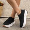 2024 Осенние дизайнерские туфли с круглым носком и толстой подошвой, большие размеры 35-43, женские ботинки из эластичной ткани, спортивные туфли с низким верхом для женщин