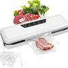 Вакуумный упаковщик Compact Food Saver с вакуумными пакетами Dry Moist Fresh Modes Air Sealing для хранения продуктов на кухне White