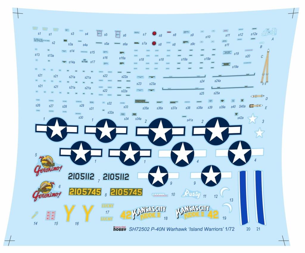 Специальный хобби Американский истребитель Curtiss Warhawk Тихоокеанская война Пластиковая модель Сборочный комплект SH72502 1/72 P-40N