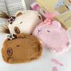 Pen Capybara Plush Pouch Student Cutes Cartoon Animal Storage Supplies Bags