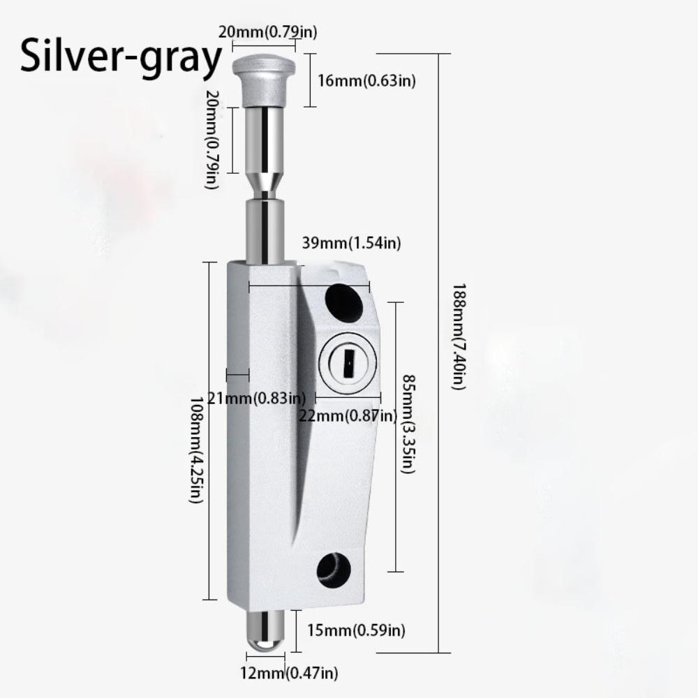 Double Door Lock Floor Bounce Door Lock Anti-Theft Glass Door Lock Glass Door