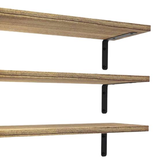 4 шт. деревянные плавающие полки с гладкими краями в деревенском стиле, простая установка, витрина для растений, настенные плавающие книжные полки