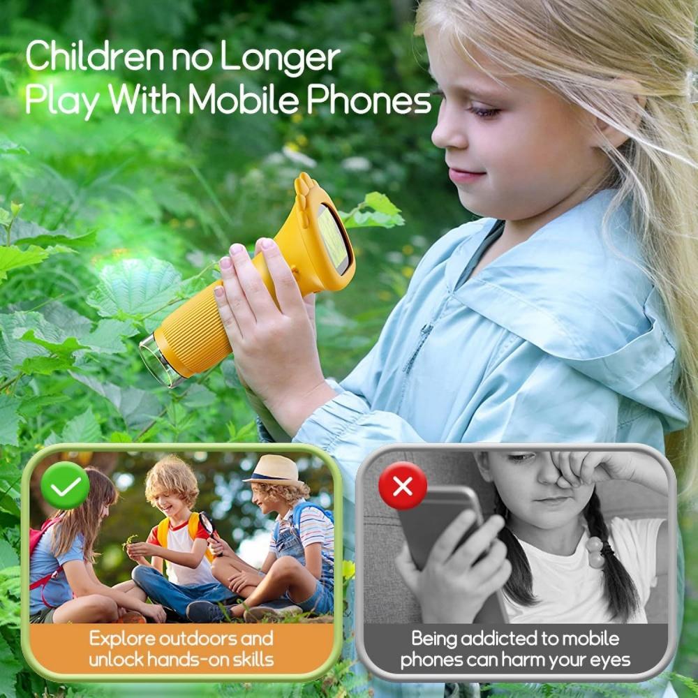 Портативный 2-дюймовый IPS-экран 1000X Ручной USB-зарядка Цифровые микроскопы со светодиодной функцией фото-видео Образовательные игрушки