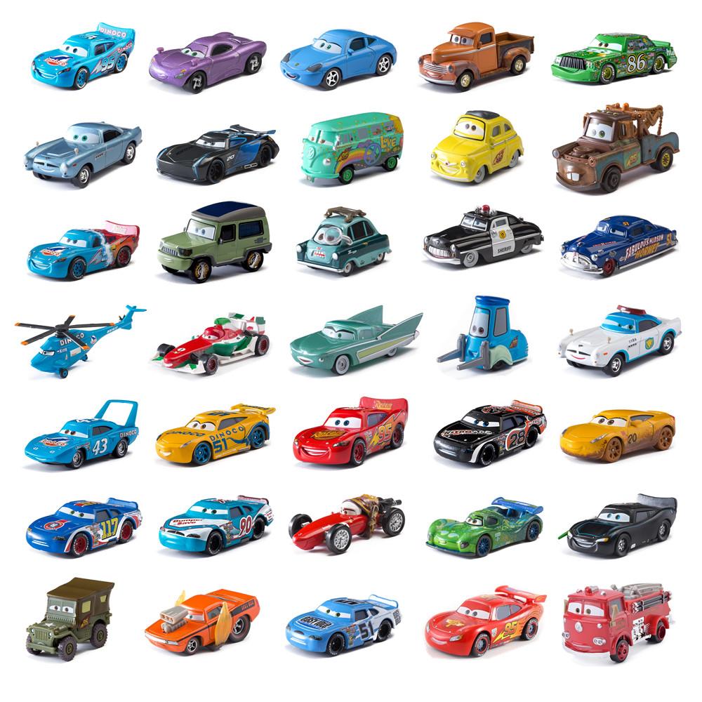 non-toxic Children Car Pixar Cars 3 Lightning McQueen Toys Jackson Storm The King Mater 1:55 Diecast Metal Alloy Model Car Kid Gift