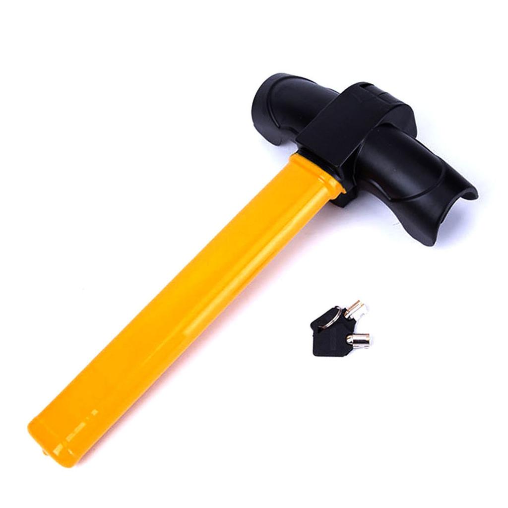 Vehicle Steering Wheel Lock T-Shaped Anti-Theft Lock with Class B Lock Cylinder Heavy Duty Security Device for Cars and Trucks