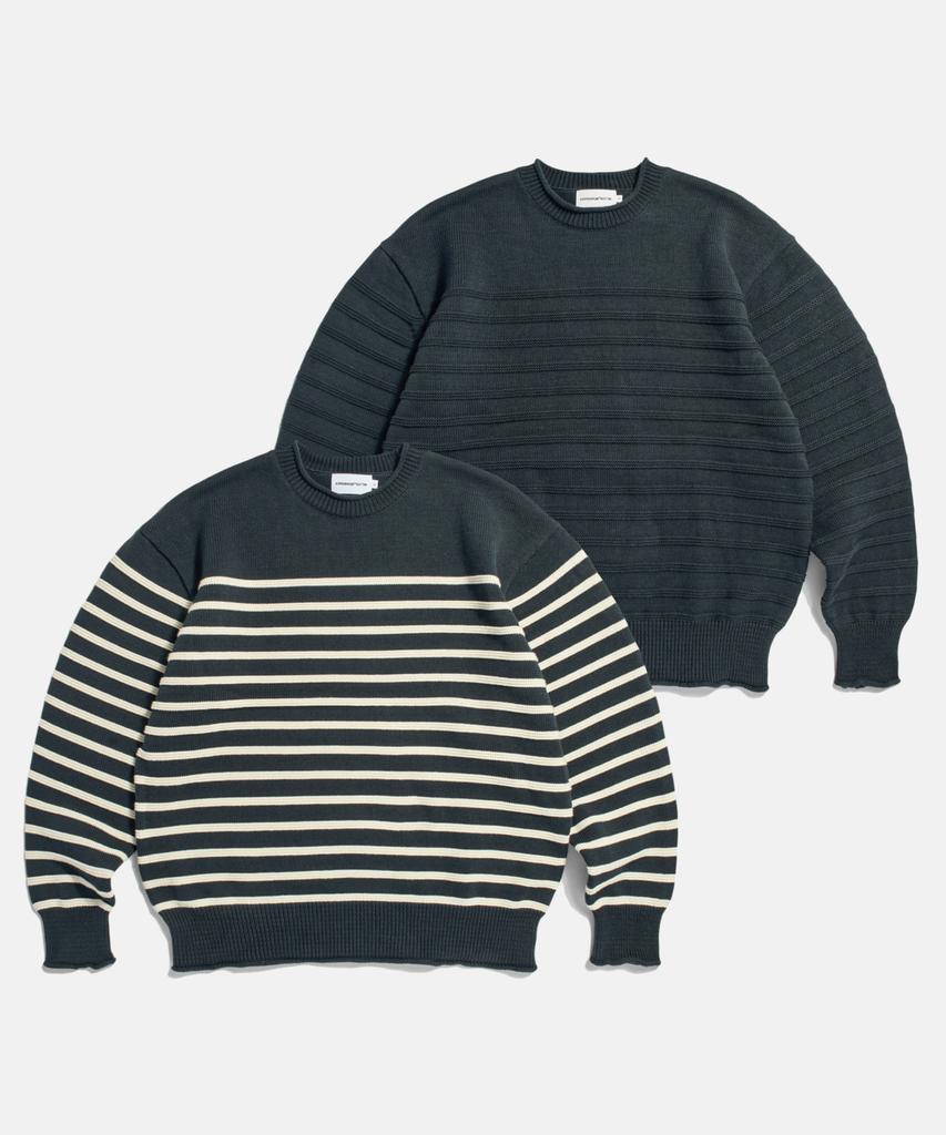 ESPIONAGE Mariniere Knit Sweater Ivory Stripe