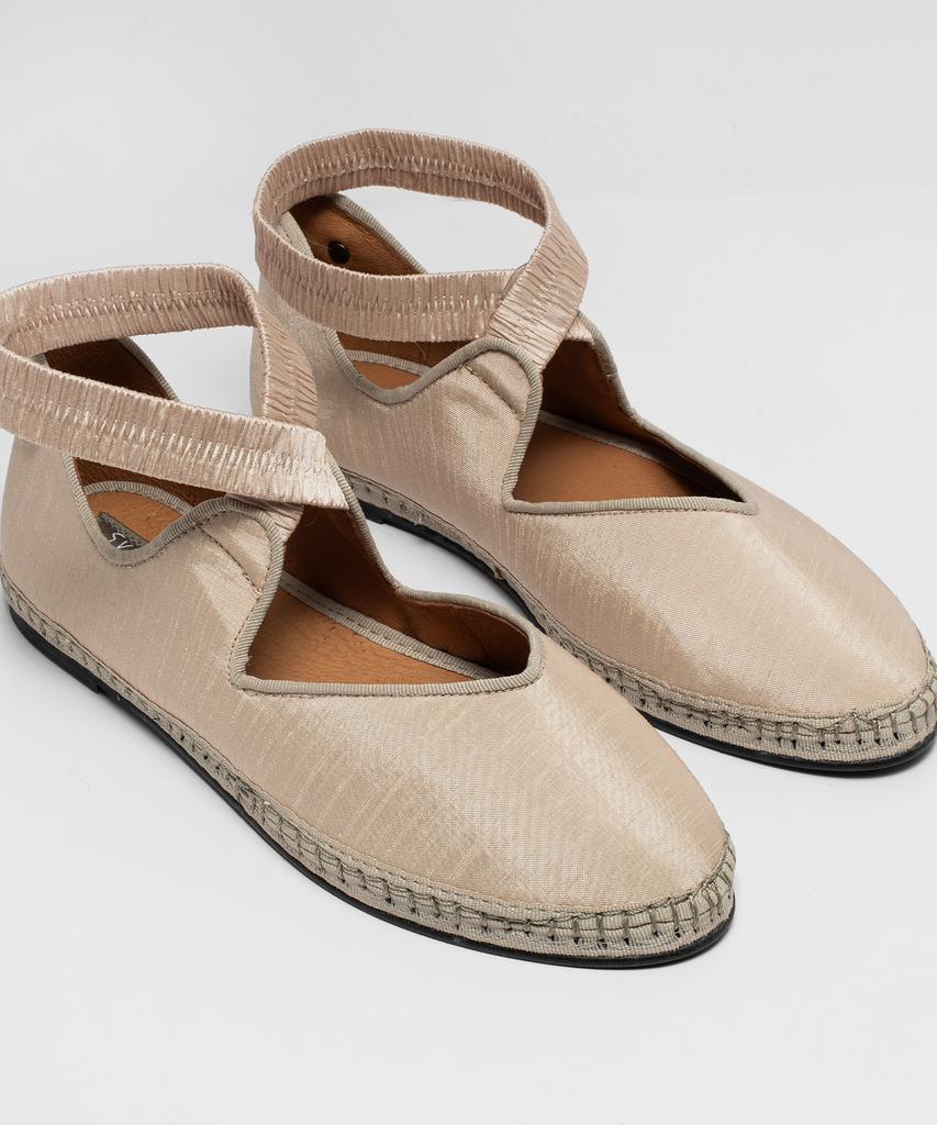 Sveti Stefan Elastic Band Ballerina Loafers_Cream Collar