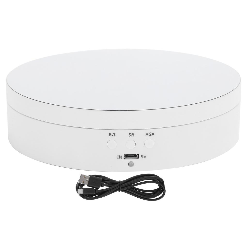 3 Speeds Electric Rotating Display Stand 360 Degree Turntable Jewelry Holder USB Charging