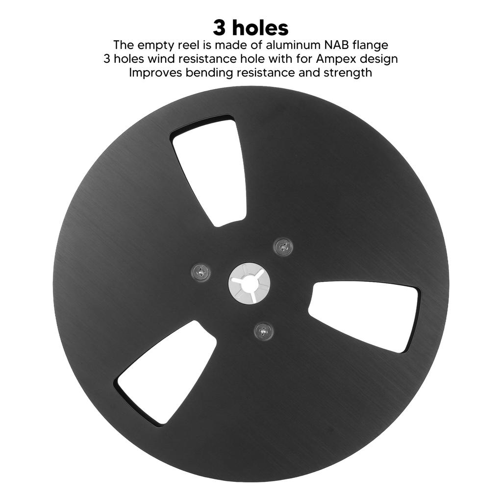 Металлическая приемная катушка 1/4 7 дюймов пустая катушка для ленты 3 отверстия отверстия для сопротивления ветру катушка для записи Nab