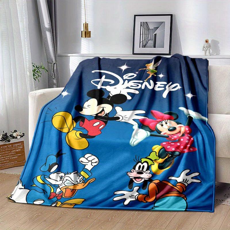 Mickey and Minnie Cartoon Blanket, Short Plush Cute Warm Blanket, Living, Soft Warm Bedding Coverlet,Unique Gift Idea.