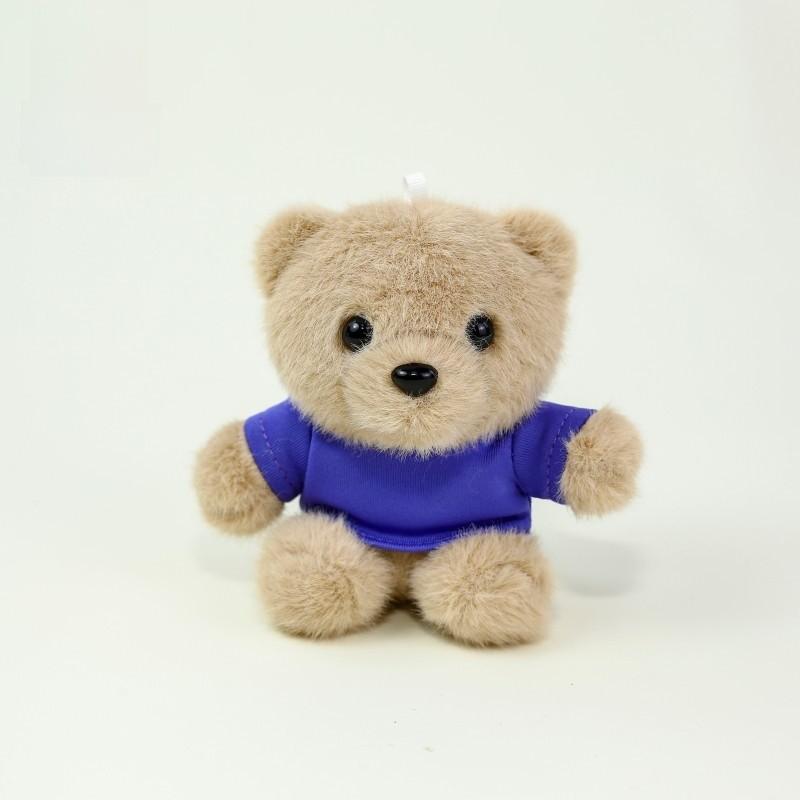 Teddy Bear Plush Toy Keychain With Printing For Gift And Decoration
