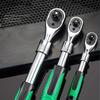 Retractable Ratchet Set 1/4 3/8 1/2 Inch Drive Rotating Ratchet Reversible Drive 72 Tooth Socket Wrench Mechanical Tool