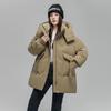 XueZhongFei Women's 90% Down Hooded Mid-Length Puffer Jacket