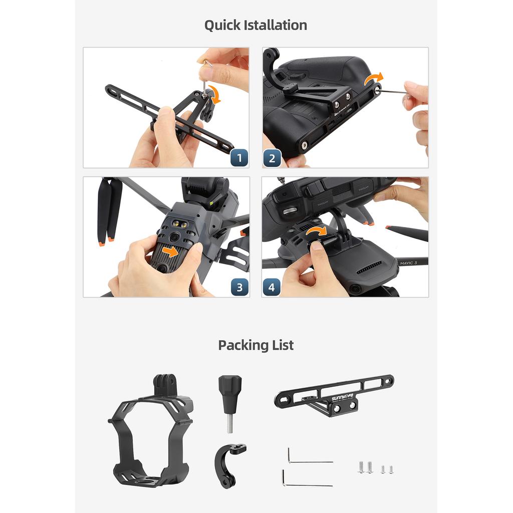 Professional Handheld Gimbal Bracket for Mavic 3/Mavic 3 Classic Flight Multi-Angle Adjustable Stabilizer Bracket
