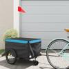 VidaXL Bicycle Trailer Black and Blue 30 Kg Iron 94100