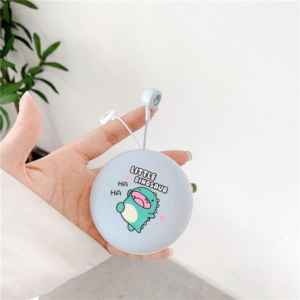 With Storage Box Wired Headphones Dinosaur Earplugs Exquisite Wired Headset  Videos