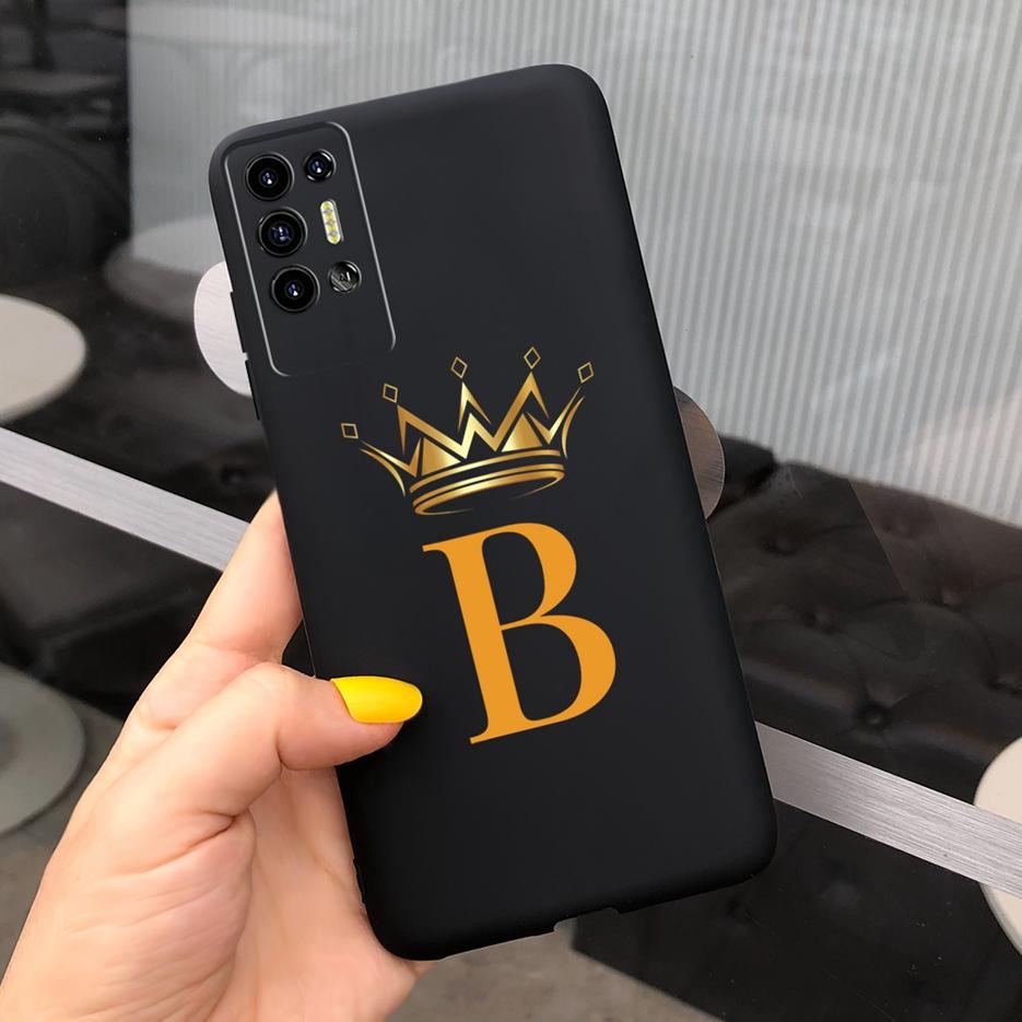 Чехол для Tecno Pova 2 LE7 LE7n Милая Корона Буквы Задняя Крышка Мягкий Силиконовый Чехол для Телефона Для Tecno Pova 2 Pova2 Coque Бампер Fundas
