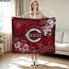 Cincinnati Reds Print Flannel Blanket High Quality Warm Comfortable Cover for All Seasons Perfect for Gifts Home Decor
