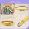 Color Solid Simple Metal Buckle Decoration Women Casual Belt For Daily Use