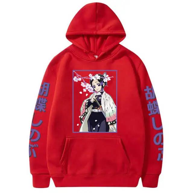 Demon Slayer Kamado Nezuko Oversize Anime Hoodie Hooded Streetwear Hip Hop Men/women Loose Pullover Clothes Sweatshirt Children