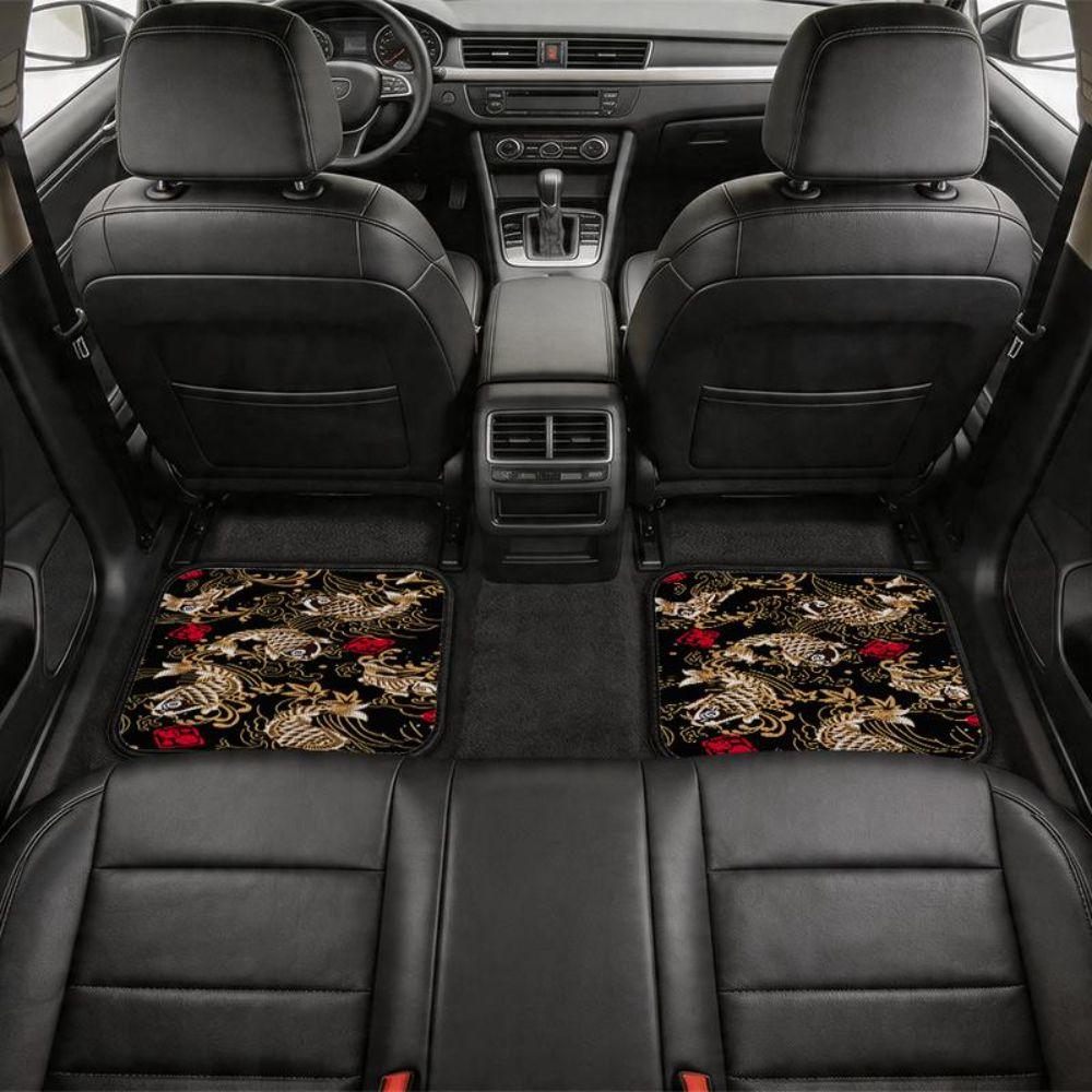 Fabric Vehicle Floor Mats Koi Fish Pattern Automotive Floor Mats Vehicle Accessories