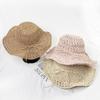 Соломенная шляпа ручной работы Dongdaemun, связанная крючком, солнцезащитная шляпа для женщин, летняя складная шляпа для бассейна, пляжная шляпа для рыбалки