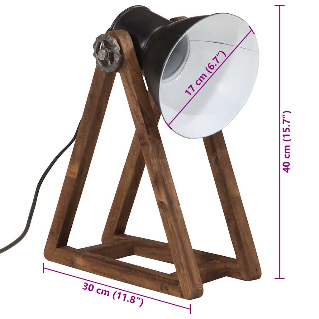 Desk Lamp 25 W Black 30 x 17 x 40 cm E27 Socket