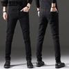 WTEMPO Мужские джинсы, летние тонкие однотонные эластичные джинсы, свободные простые прямые брюки, повседневные универсальные мужские брюки