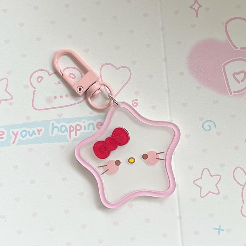 Милый мультяшный акриловый брелок Sanrio Звезда Ins Сладкая Девочка Подвеска для Школьной Сумки Брелок Подарок Другу