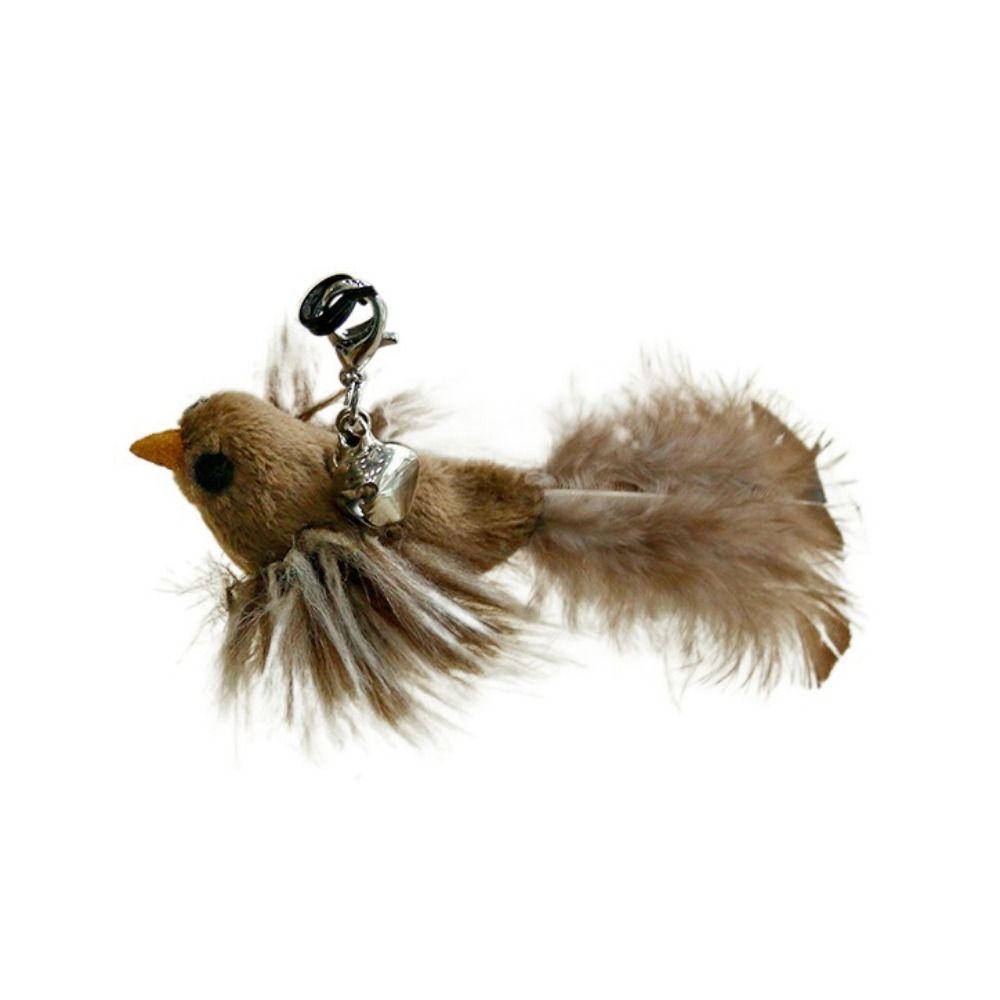 Funny Simulation Feather Bird Sucker Cat Stick Toy Playing Teaser Wand Replacement Head Interactive Cat Toy Cat Supplies