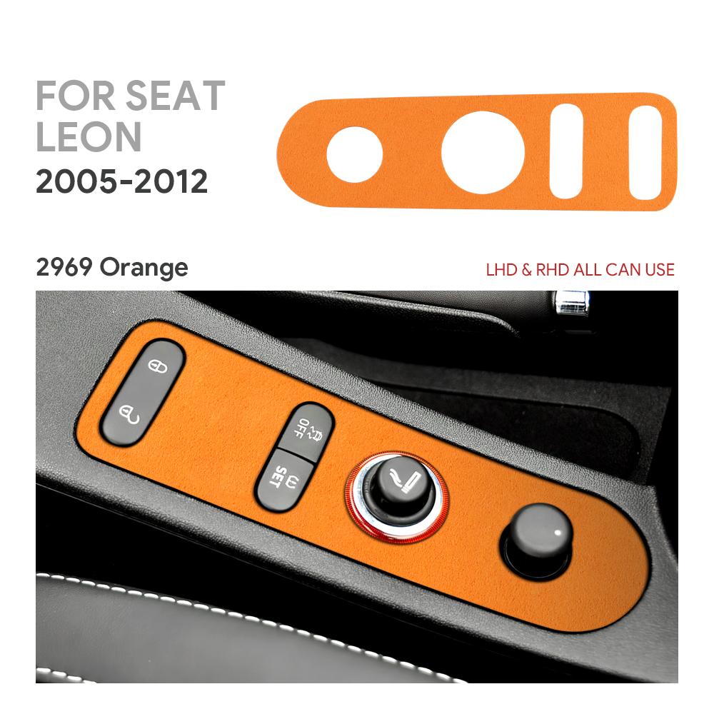 blsh7 Top Suede Trim Sticker For Seat Leon Altea 2005 2006 2007 2008 2009 2010 2011 2012 LHD RHD Car Door Lock Gear Shift Accessories