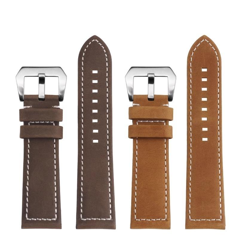 Винтажный ремешок 23 мм для Zenith Pilot 29.2430 Бронзовый Летный Кожаный Ремешок Ретро Матовый Ремень Запасной Браслет Черный Коричневый