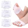 3 Pairs Five-Hole Metatarsal Pads - Silicone Foot Pads for Toe Alignment, Pain Relief & Comfort for Metatarsalgia, Neuroma & Bunions