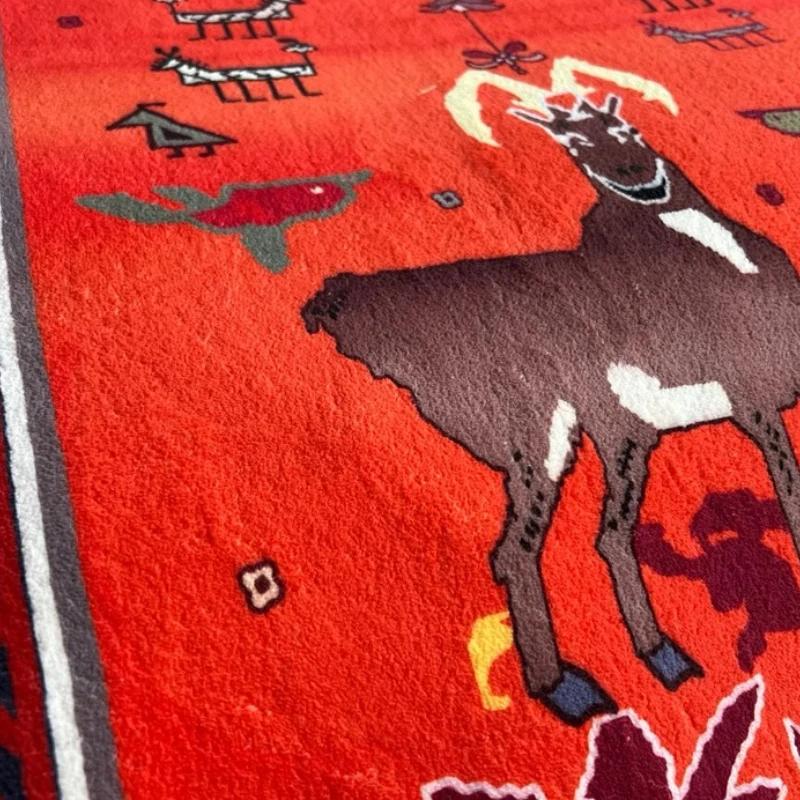 Retro Style Rugs for Bedroom Large Area Living Room Decoration Bohemia Carpet Fluffy Soft Study Rug Thick Plush Lounge Floor Mat