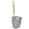 304 Stainless Steel Fine Wire Mesh Sieve Pasta Strainer Basket with Wooden Handle Food Dumpling Noodle Strainer Cooking Filter for Kitchen