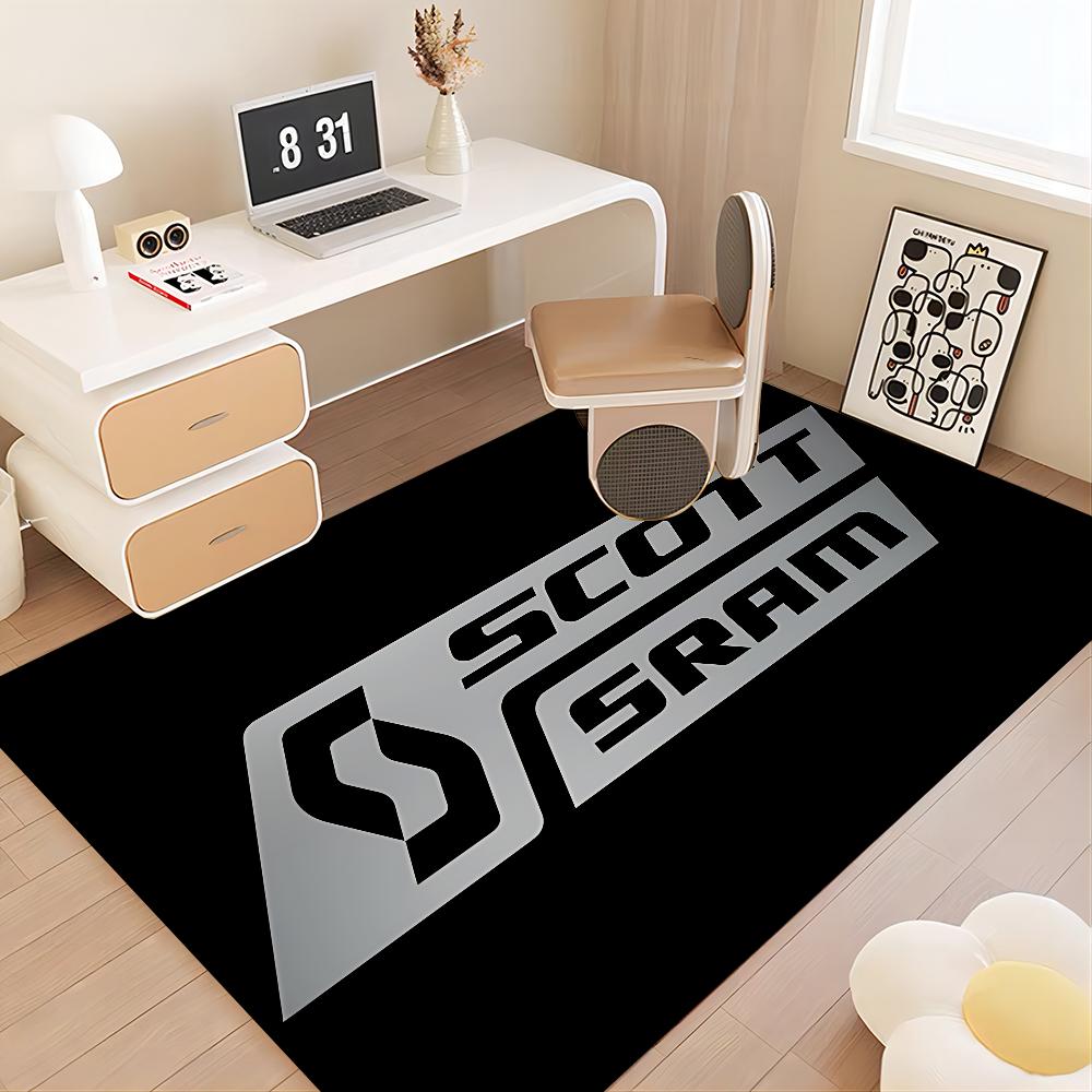 S-Scott Bike Logo Bathroom Mat Non-Slip Laundry Room Mat Laundry Decor Balcony Child Living Room Toilet Rug