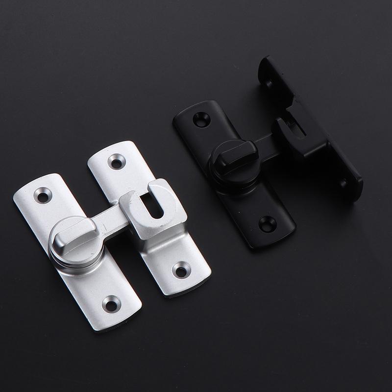 Punch-Free Hasp Latch Door Lock Black Cabinet Locks Kids Safety Lock Barn Door Sliding Door Anti-Pried Hook Lock Hardware