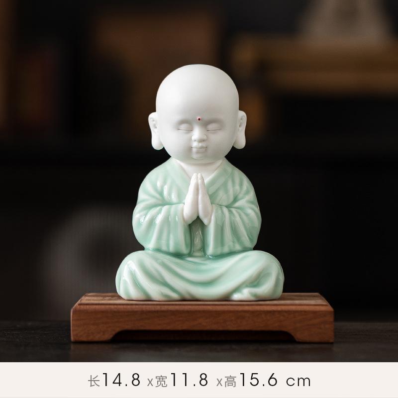 Creative Monk Tea Pet Ornaments,Ceramic Figures, Zen Tea set,Chinese Gongfu Tea Accessories,Home Decoration